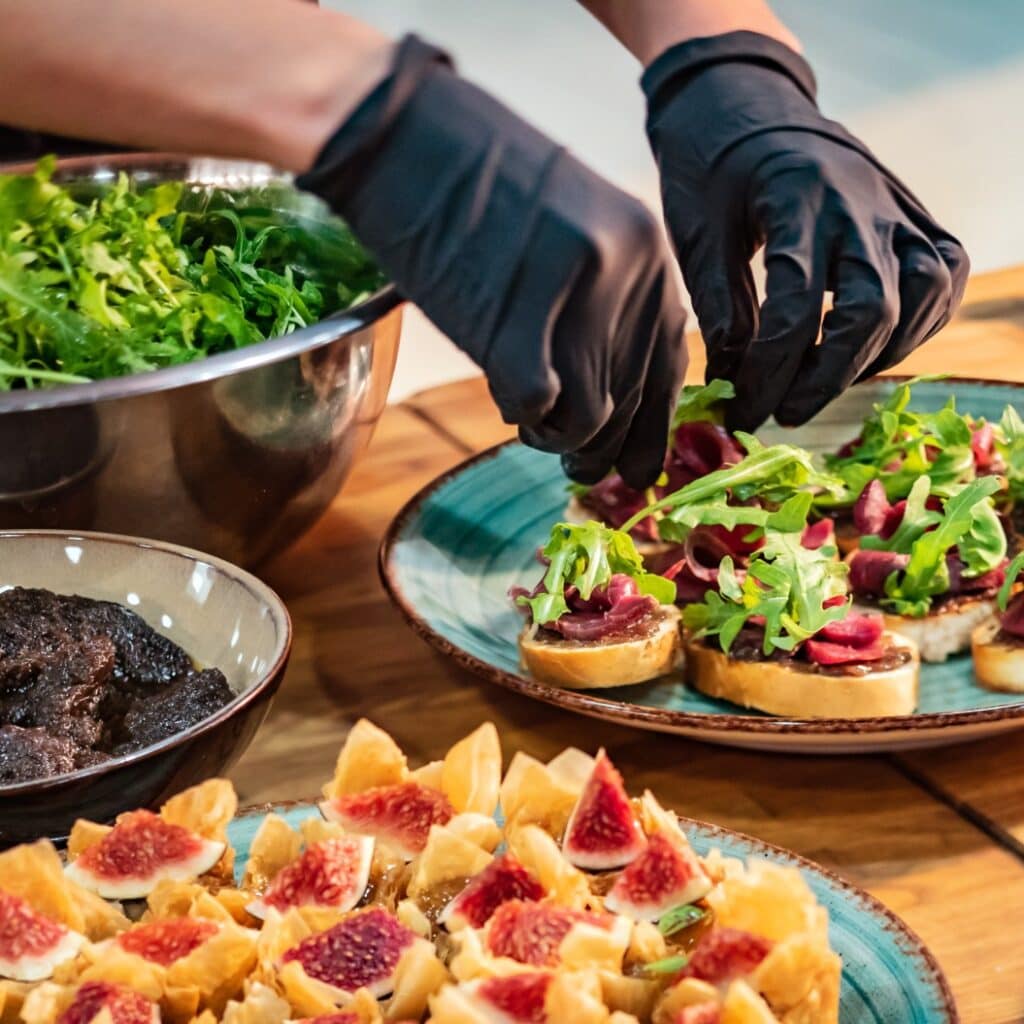 catering food in the restaurant