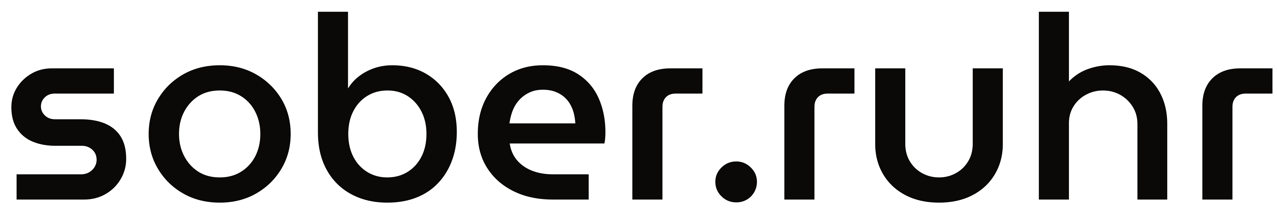 Ein schwarzes Logo mit der Aufschrift "sober.ruhr" auf weißem Hintergrund